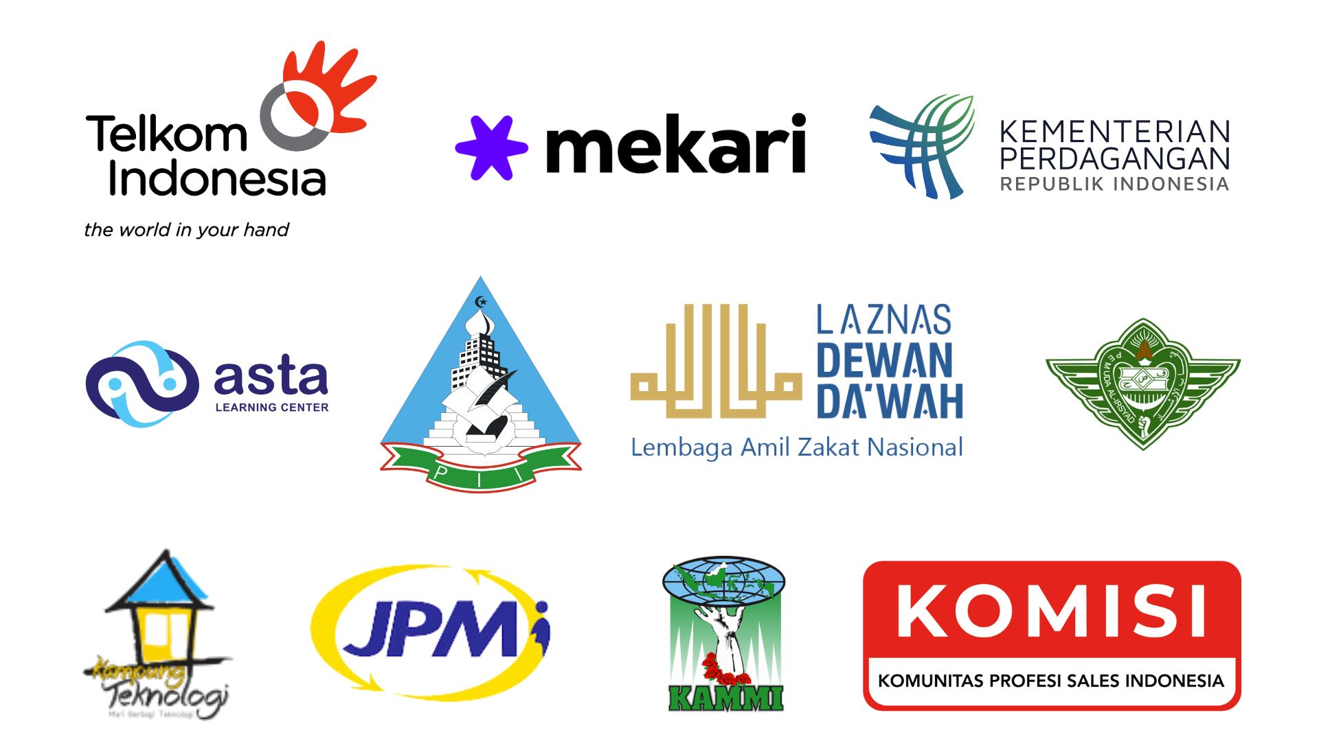 Organisasi yang telah mengundang Riza Bahasuan: Telkom Indonesia, Mekari, Kementerian Perdagangan RI, Asta Learning Center, dan lainnya